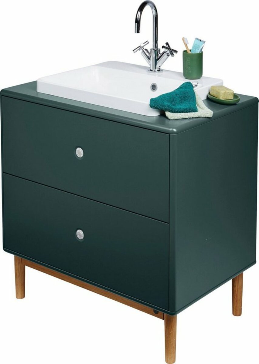 Bild 1 von TOM TAILOR HOME Waschtisch COLOR BATH, mit Mineralgussbecken, mit Füßen in Eiche geölt, Breite 80 cm