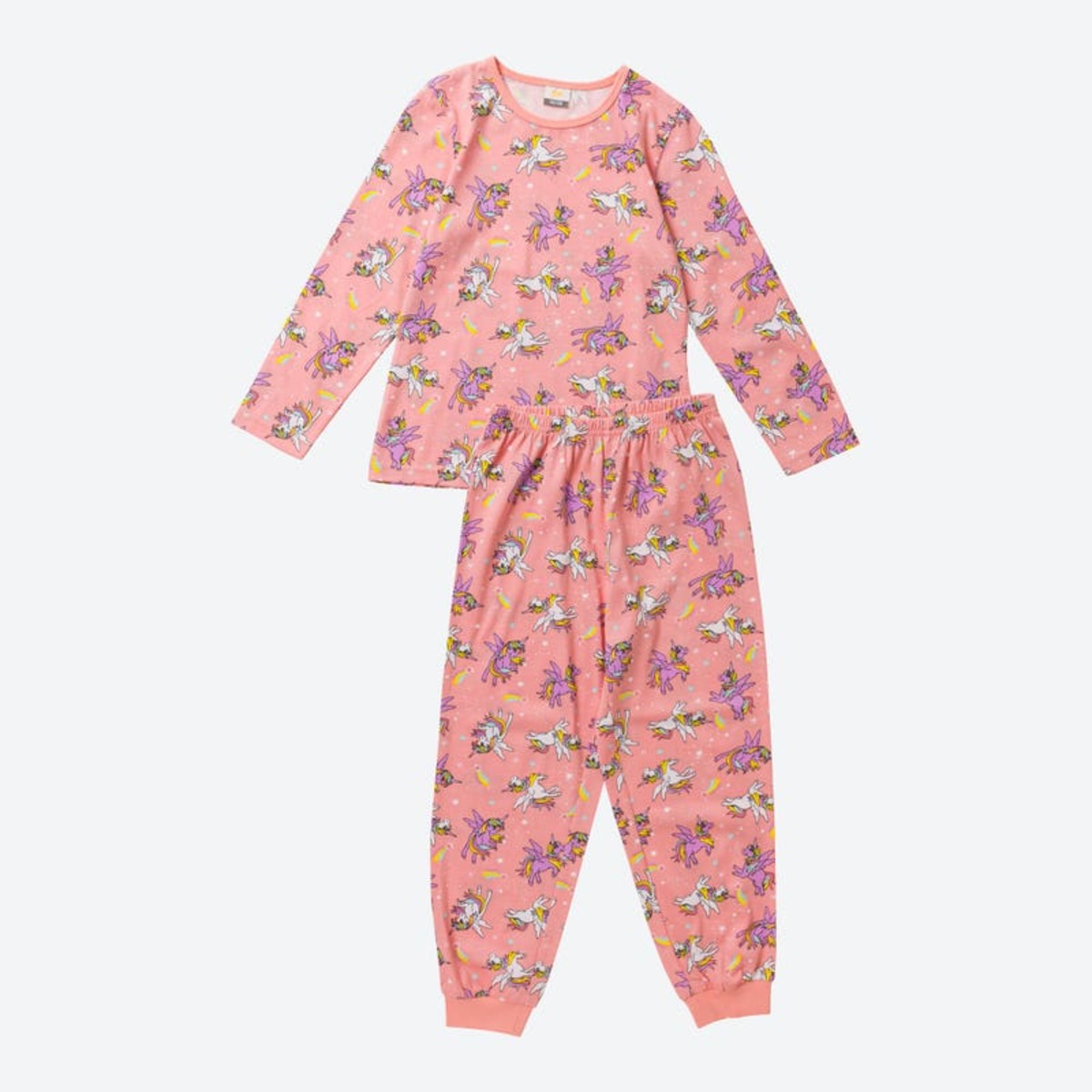 Bild 1 von Mädchen-Schlafanzug mit Einhorn-Muster, 2-teilig