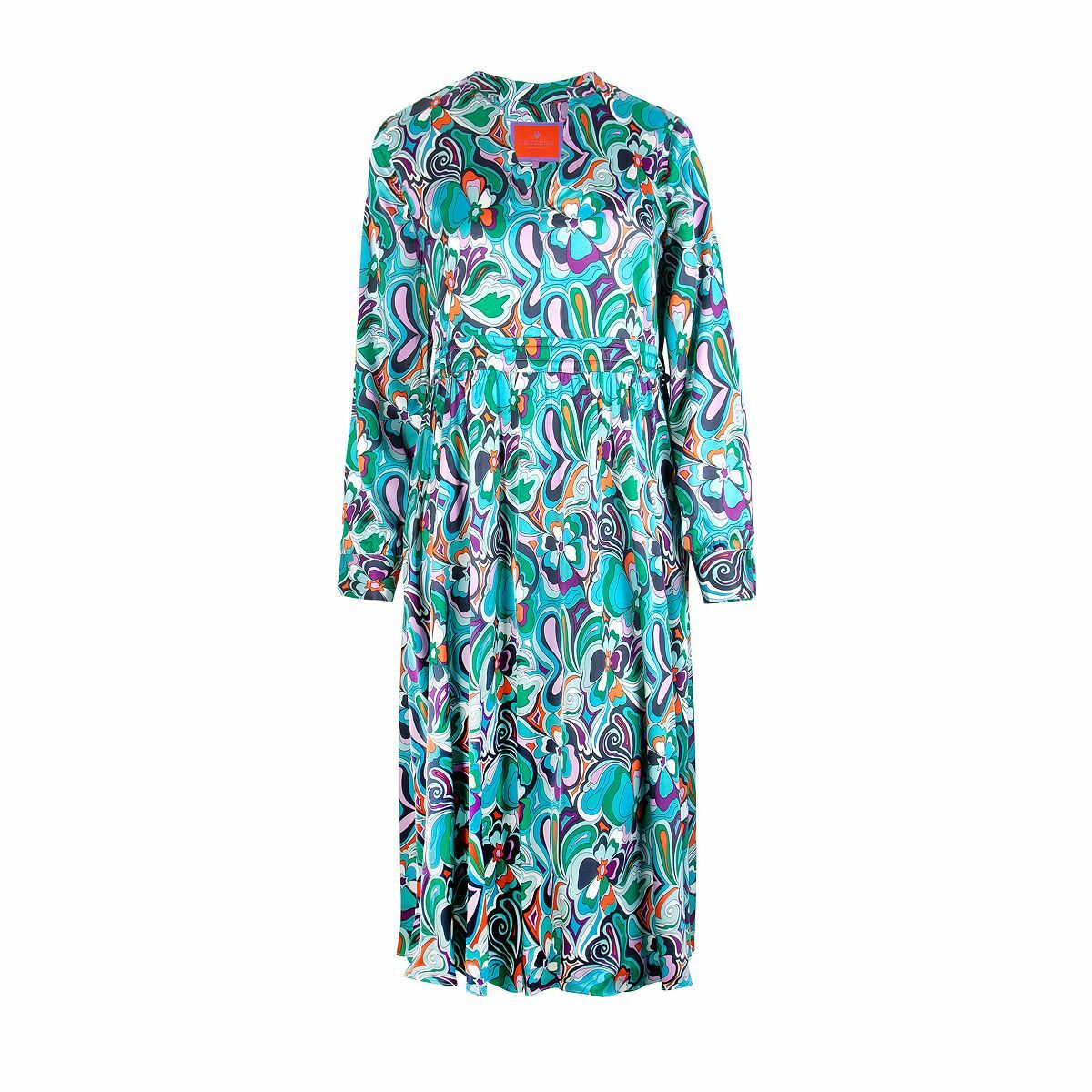 Bild 1 von LIEBLINGSSTÜCK® Kleid, 1/1-Arm V-Ausschniit Tunnelzug Allover-Druck