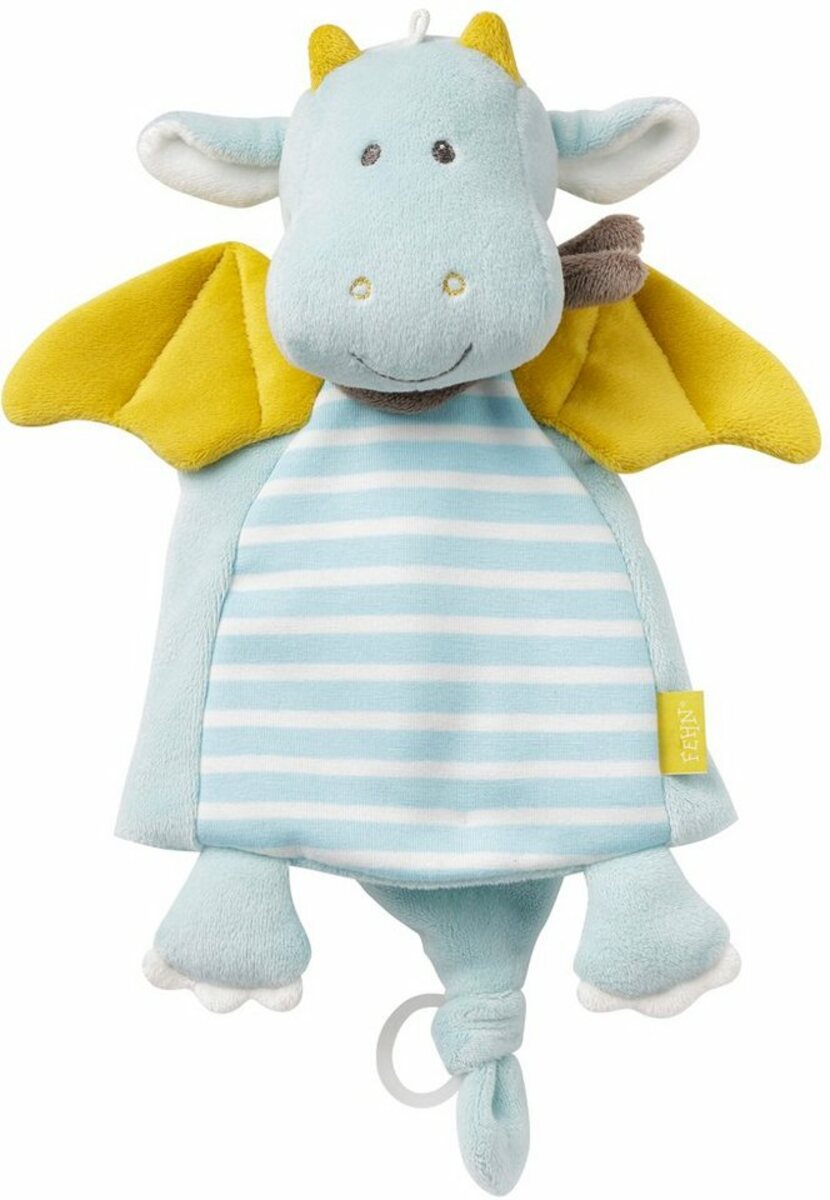 Bild 1 von Fehn Schmusetuch Little Castle Drache Deluxe, mit Befestigungsring für Schnuller