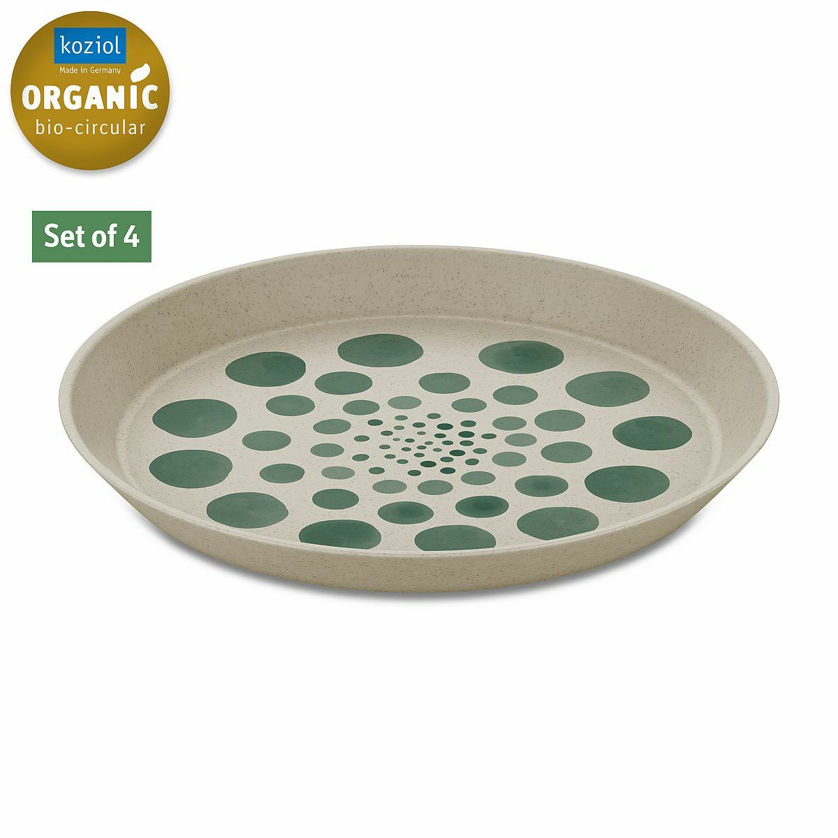 Bild 1 von KOZIOL Kleine Teller-Set CONNECT PLATE MONSTERA DOTS Ø 20,5cm, 4tlg.