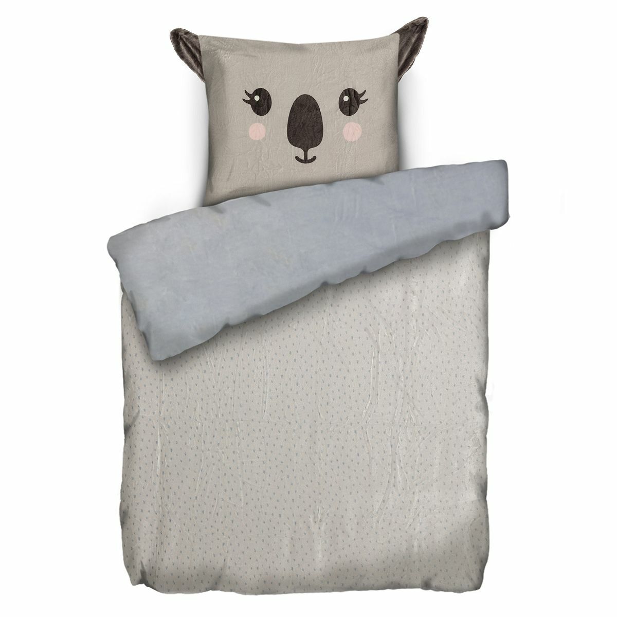 Bild 1 von MONT CHALET Kids Kinderbettwäsche mit Öhrchen Mikrofaser Chinchilla Einzelbett, 2tlg.