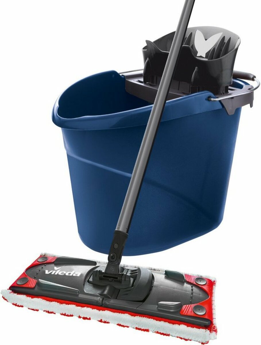 Bild 1 von Vileda Bodenwischer-Set Ultramax 2in1 Colors (Set, 3-St), Ultramax System mit 3-teiligem Stiel, Mikrofaser-Bezug, Eimer