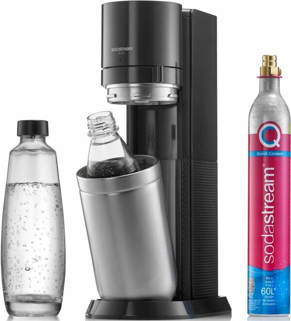Bild 1 von SodaStream Wassersprudler DUO, (Set, 4-tlg), CO2-Zylinder, 1L Glasflasche, 1L spülmaschinenfeste Kunststoff-Flasche