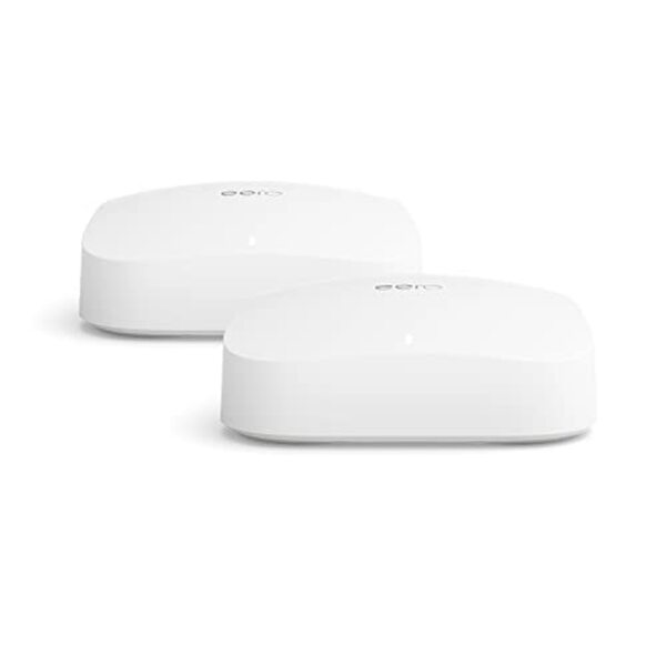 Bild 1 von Amazon eero Pro 6 Mesh-Wi-Fi-6-Router-System | Integrierter Zigbee Smart-Home-Hub | Doppelpack | Abdeckung bis zu 380 m²