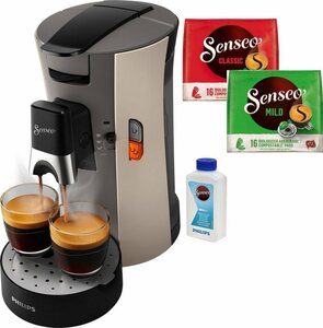 Philips Senseo Kaffeepadmaschine Select CSA240/30, inkl. Gratis-Zugaben im Wert von € 14,- UVP