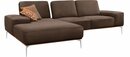 Bild 1 von W.SCHILLIG Ecksofa run, mit elegantem Holzsockel, Füße in Chrom glänzend, Breite 279 cm