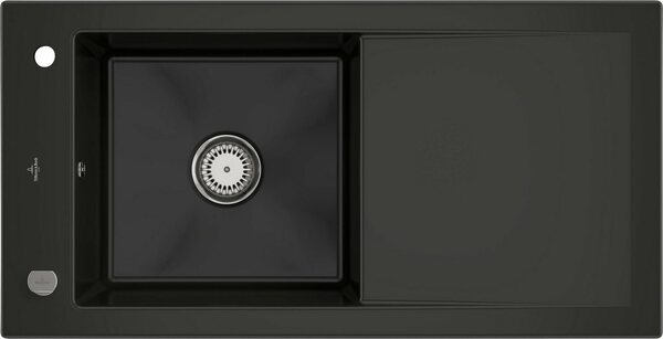 Bild 1 von Villeroy & Boch Küchenspüle Timeline 60, rechteckig, 100/51 cm, (inklusive Ablaufgarnitur mit Excenterbetätigung), reversibel, vorgebohrt mit 2 Hahnlöchern, aus Keramik