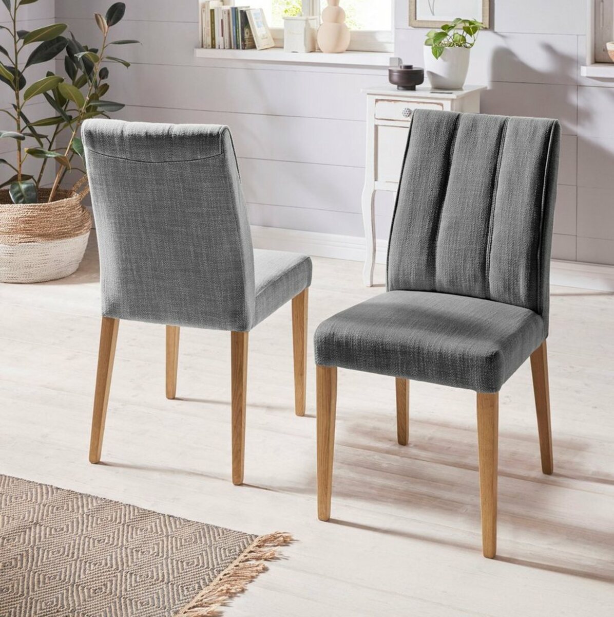 Bild 1 von INOSIGN 4-Fußstuhl Claudia (Set, 2 St), Rückenlehne mit Steppung