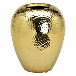 G. WURM Vase aus Metall goldfarben ca. 24x30x24cm