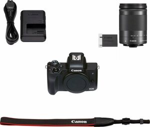 Canon EOS M50 Mark II Systemkamera (EF-M 18-150mm f/3,5-6,3 IS STM, Graphit-Grau, 24,1 MP, 8,3x opt. Zoom, Bluetooth, NFC, WLAN (WiFi)