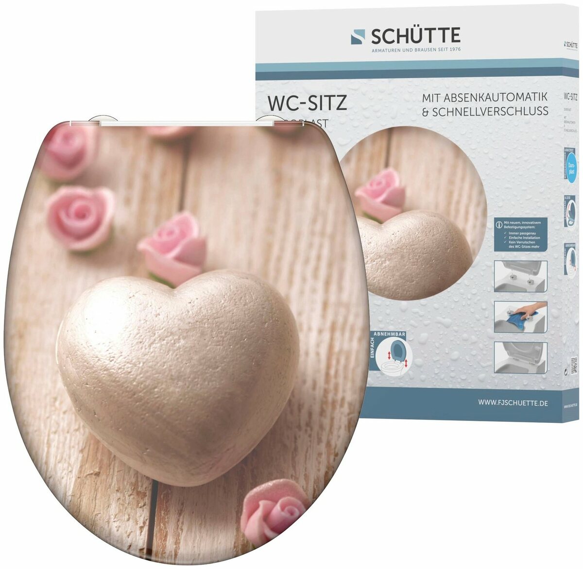 Bild 1 von Schütte WC-Sitz Romantik, Duroplast, mit Absenkautomatik und Schnellverschluss