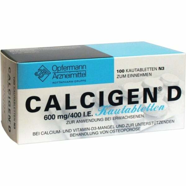 Bild 1 von Calcigen D 600 mg/400 I.E. Kautabletten 100  St