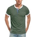 Bild 1 von WAZZAP Henley Shirt Herren Kurzarm Casual Slim Fit Rundhals