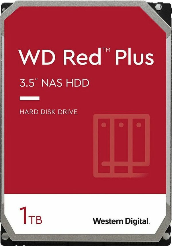 Bild 1 von Western Digital WD Red™ Plus HDD-NAS-Festplatte (1 TB) 3,5", Bulk