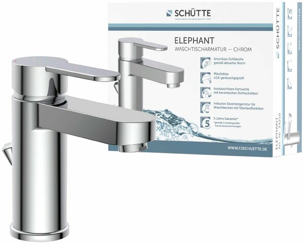 Bild 1 von Schütte Waschtischarmatur ELEPHANT inkl. Pop-up, geräuscharm, Marken-Mischdüse, leichte Montage