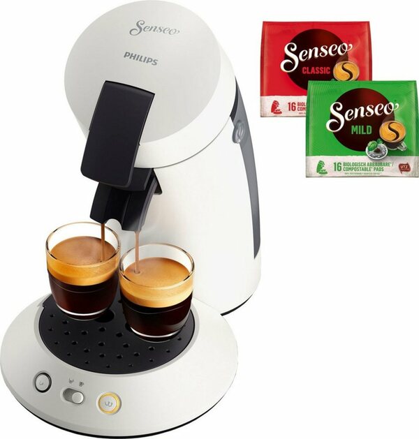 Bild 1 von Philips Senseo Kaffeepadmaschine Original Plus CSA210/10, inkl. Gratis-Zugaben im Wert von 5,- UVP