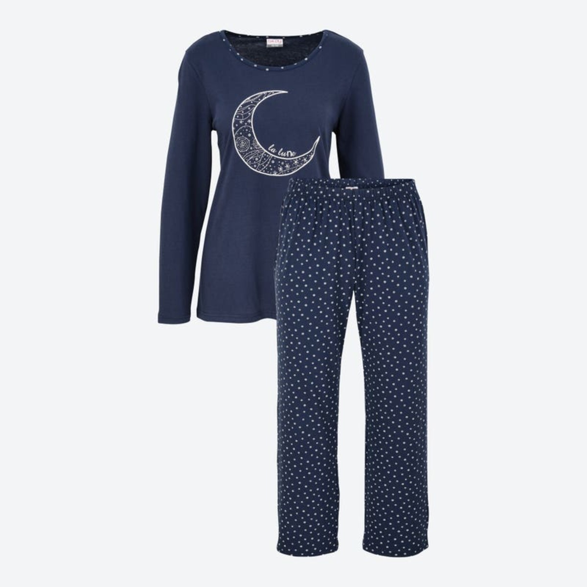 Bild 1 von Damen-Schlafanzug mit Mond-Frontaufdruck, 2-teilig