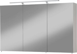 welltime Spiegelschrank Torino Breite 120 cm, 3-türig, LED-Beleuchtung, Schalter-/Steckdosenbox