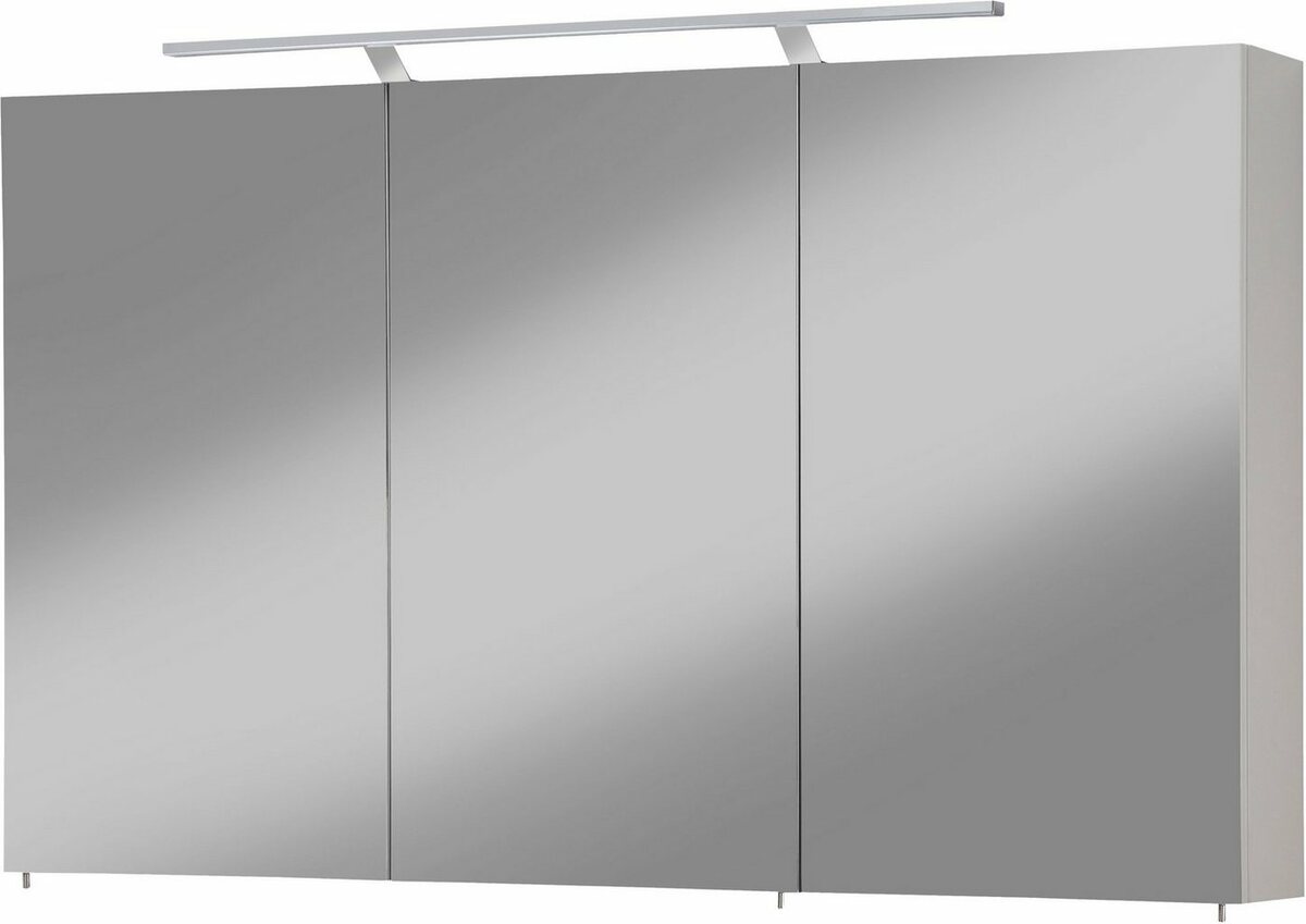 Bild 1 von welltime Spiegelschrank Torino Breite 120 cm, 3-türig, LED-Beleuchtung, Schalter-/Steckdosenbox