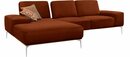 Bild 1 von W.SCHILLIG Ecksofa run, mit elegantem Holzsockel, Füße in Chrom glänzend, Breite 279 cm