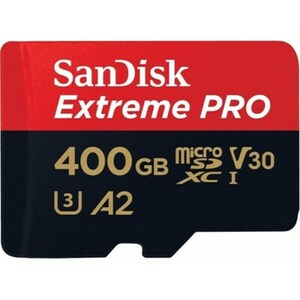 SanDisk Extreme Pro 400 GB microSDXC Speicherkarte (2022) 200 MB/s, Cl10, U3, V3