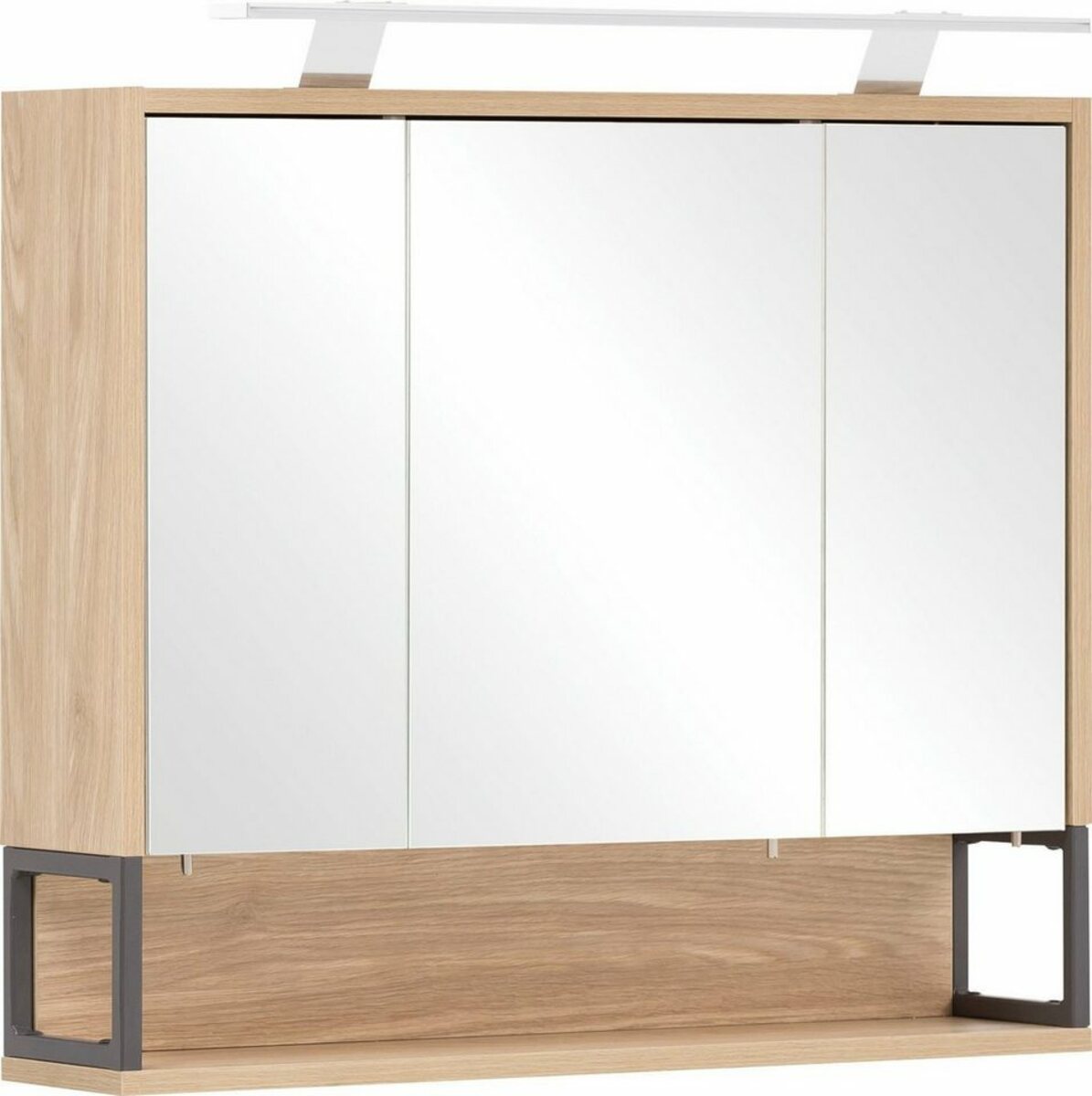 Bild 1 von Schildmeyer Spiegelschrank Limone Breite 70 cm, 3-türig, LED-Beleuchtung, Schalter-/Steckdosenbox