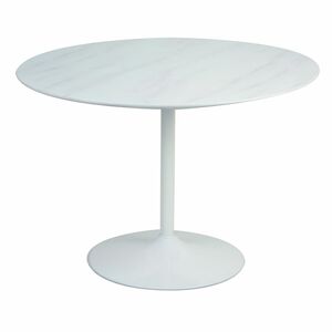 SALESFEVER Tisch weiß Marmor-Optik rund Ø 110cm, H. 75cm