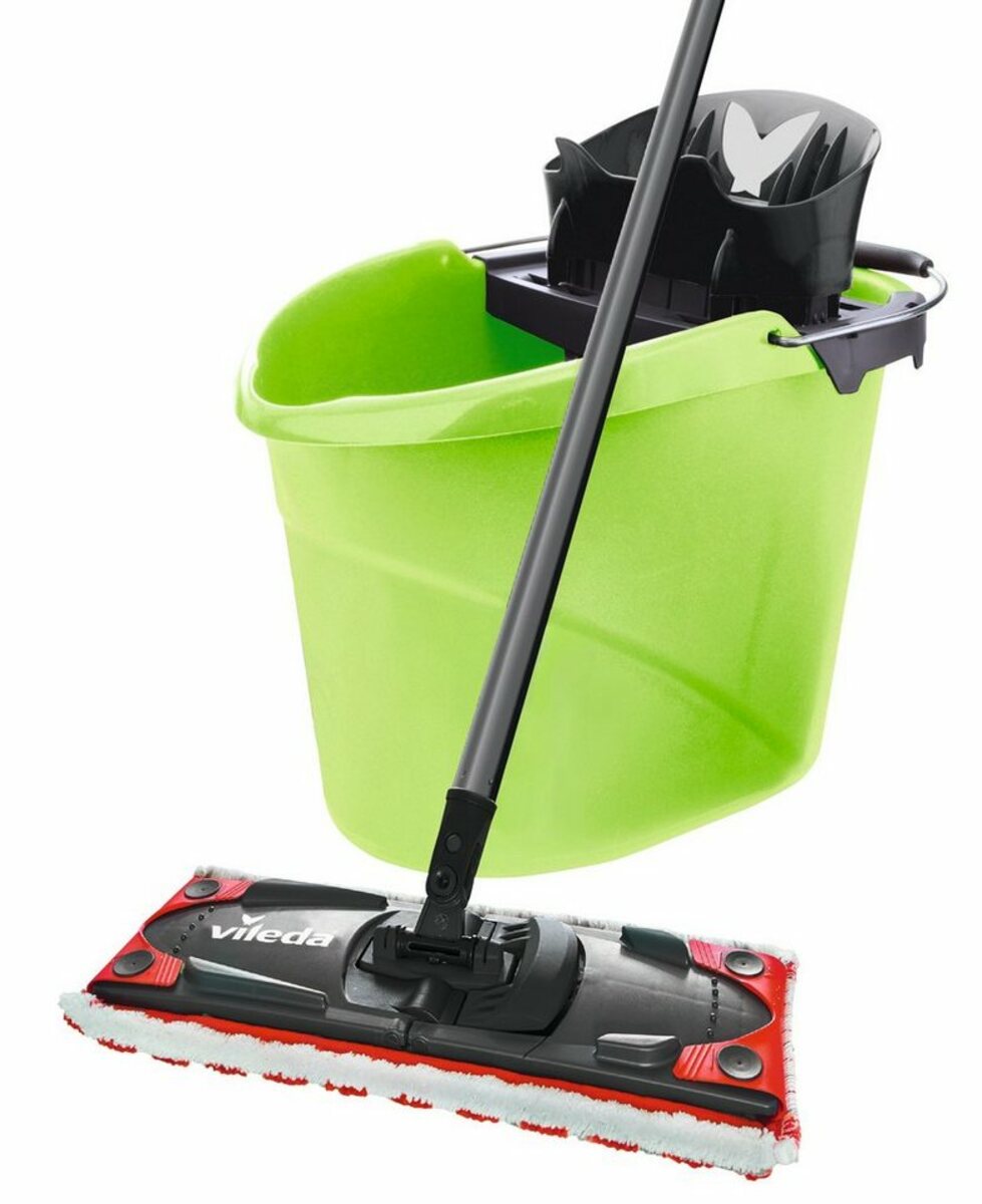 Bild 1 von Vileda Bodenwischer-Set Ultramax 2in1 Colors (Set, 3-St), Ultramax System mit 3-teiligem Stiel, Mikrofaser-Bezug, Eimer