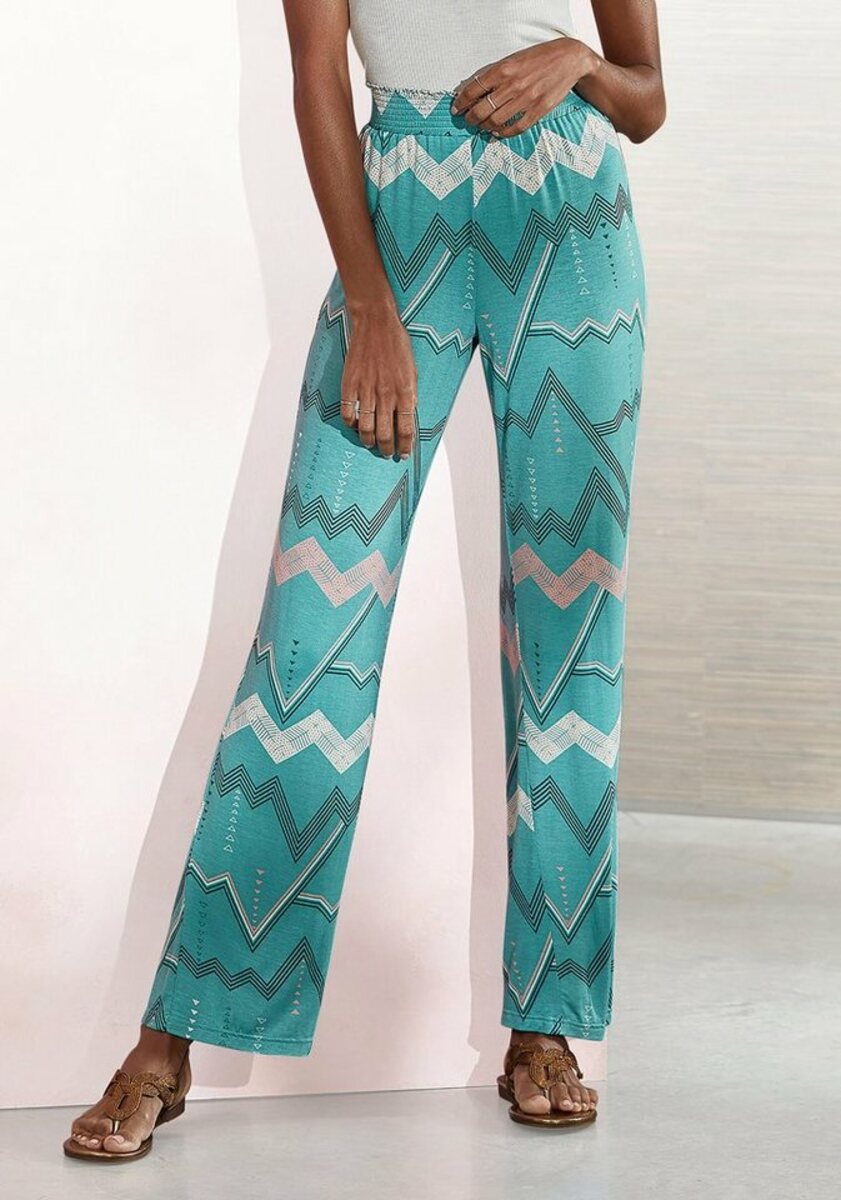 Bild 1 von LASCANA Pyjamahose mit grafischem Zick-Zack Muster