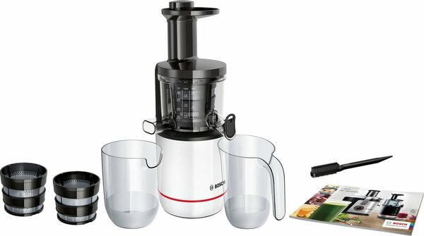 Bild 1 von BOSCH Slow Juicer MESM500W, 150 W, für hartes Obst und Gemüse, sehr leise, leichte Reinigung