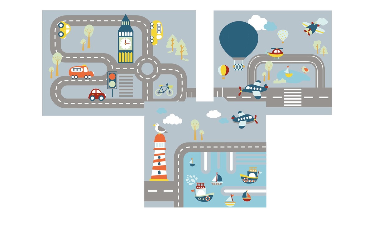 Bild 1 von FLEXA Spielvorhang 3-teilig  Transport grau Sonstiges Zubehör - Möbel Kraft