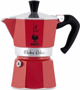 BIALETTI Espressokocher Moka Express, 0,13l Kaffeekanne, Aluminium, in hochwertiger Lackierung, 1 Tasse
