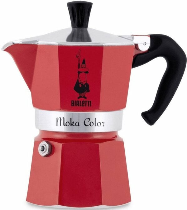 Bild 1 von BIALETTI Espressokocher Moka Express, 0,13l Kaffeekanne, Aluminium, in hochwertiger Lackierung, 1 Tasse