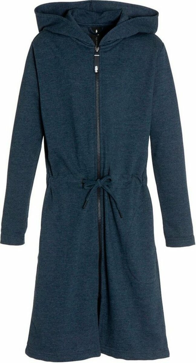 Bild 1 von Seahorse Kinderbademantel Taylor, Langform, Jersey, Kapuze, Reißverschluss, in meliertem Uni-Look