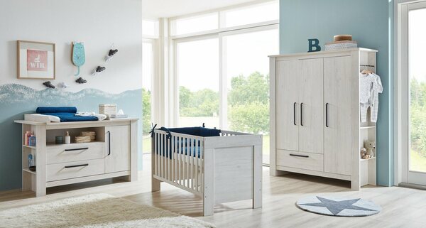 Bild 1 von arthur berndt Babyzimmer-Komplettset Til, (Set, 3-St., Kinderbett, Schrank, Wickelkommode), Made in Germany, mit Kinderbett, Schrank und Wickelkommode