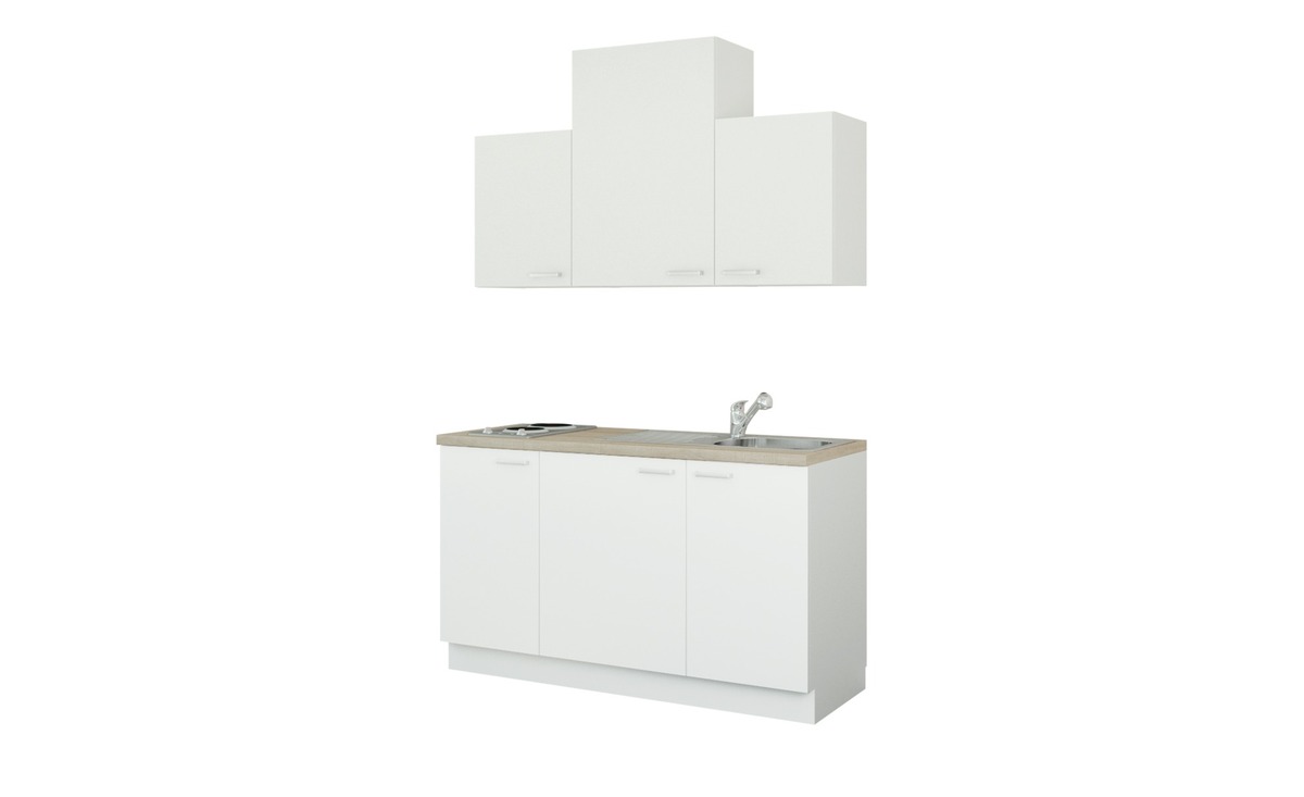 Bild 1 von Küchenzeile mit Elektrogeräten weiß Maße (cm): B: 150 Küchen