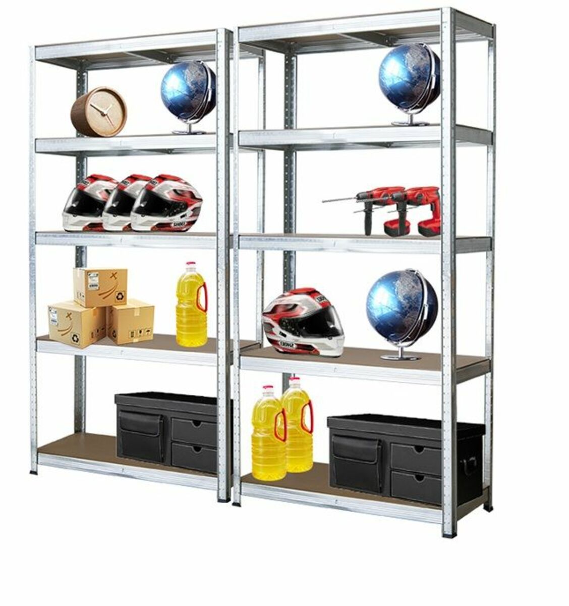 Bild 1 von Vago-Tools Schwerlastregale Lagerregal Werkstattregal Kellerregal Regal 2 tlg Set