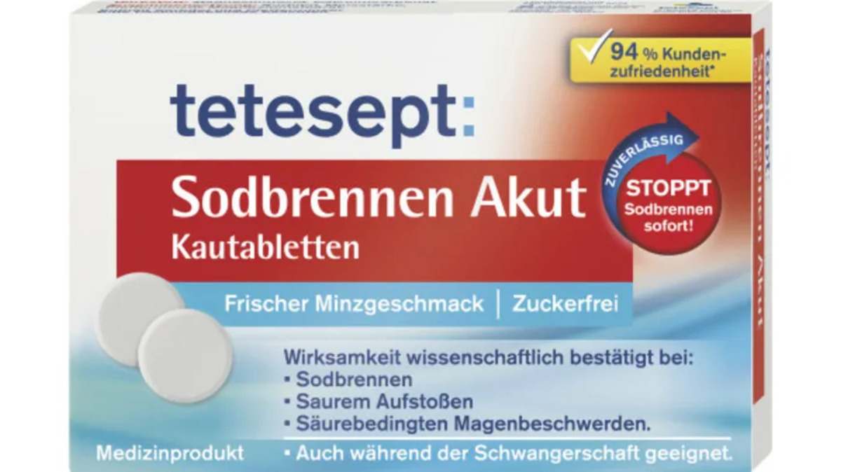 Bild 1 von tetesept Sodbrennen Akut Kautabletten