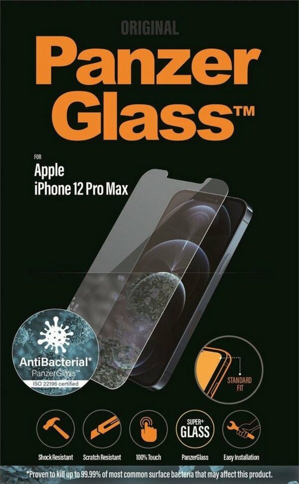 Bild 1 von PanzerGlass iPhone 12 Pro Max Antibakteriel Standard Fit für Apple iPhone 12 Pro Max, Displayschutzglas