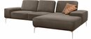 Bild 1 von W.SCHILLIG Ecksofa run, mit elegantem Holzsockel, Füße in Chrom glänzend, Breite 279 cm