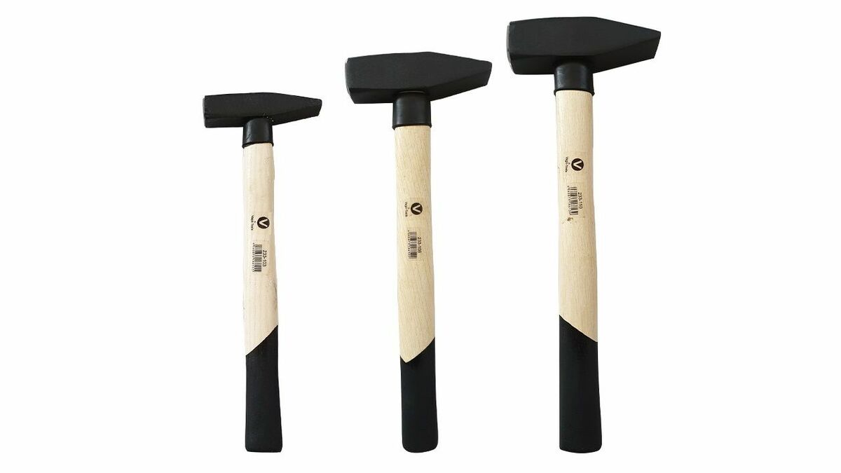 Bild 1 von Vago-Tools Profi 3 tlg Set Schlosserhammer Schlosser Hammer 200 800 1000 g Hämmer