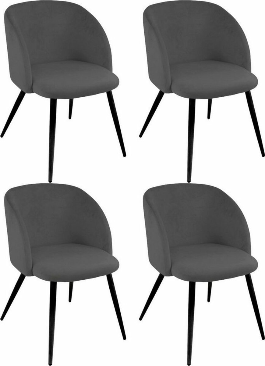 Bild 1 von Paroli Armlehnstuhl Dali (Set, 4 St), (2 oder 4 Stück), mit Veloursbezug und in 2 Gestellfarben