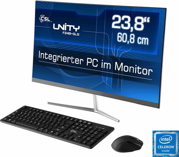 Bild 1 von CSL Unity F24-GLS mit Windows 10 Home All-in-One PC (23,8 Zoll, Intel Celeron N4120, UHD Graphics 600, 16 GB RAM, 256 GB SSD)