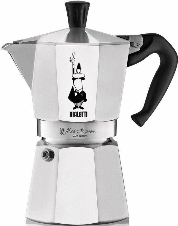 Bild 1 von BIALETTI Espressokocher Moka Express, 0,27l Kaffeekanne, Aluminium