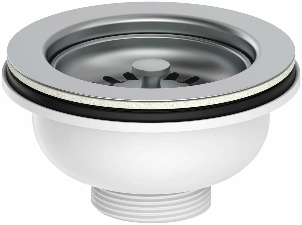 Bild 1 von Kirchhoff Siebventil, Ventilkelch, Edelstahl Abflusssieb Küche, Sieb für Spülbecken