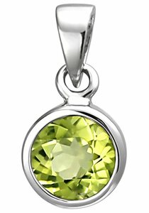 JOBO Kettenanhänger Anhänger mit Peridot, 925 Silber