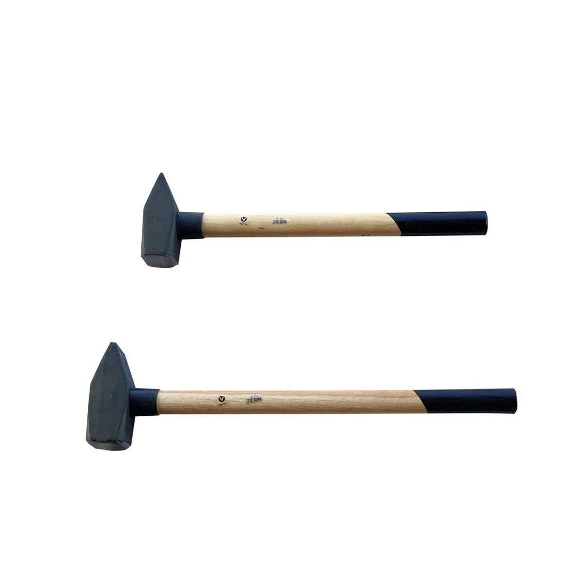 Bild 1 von Vago-Tools 2  tlg Set Schlosserhammer Hickorystiel 3/4 kg Hammer Vorschlaghammer