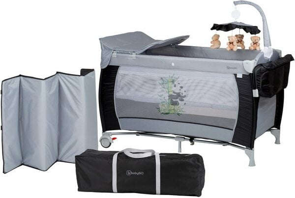 Bild 1 von BabyGo Baby-Reisebett Sleeper Deluxe, black, mit Musik-Mobile