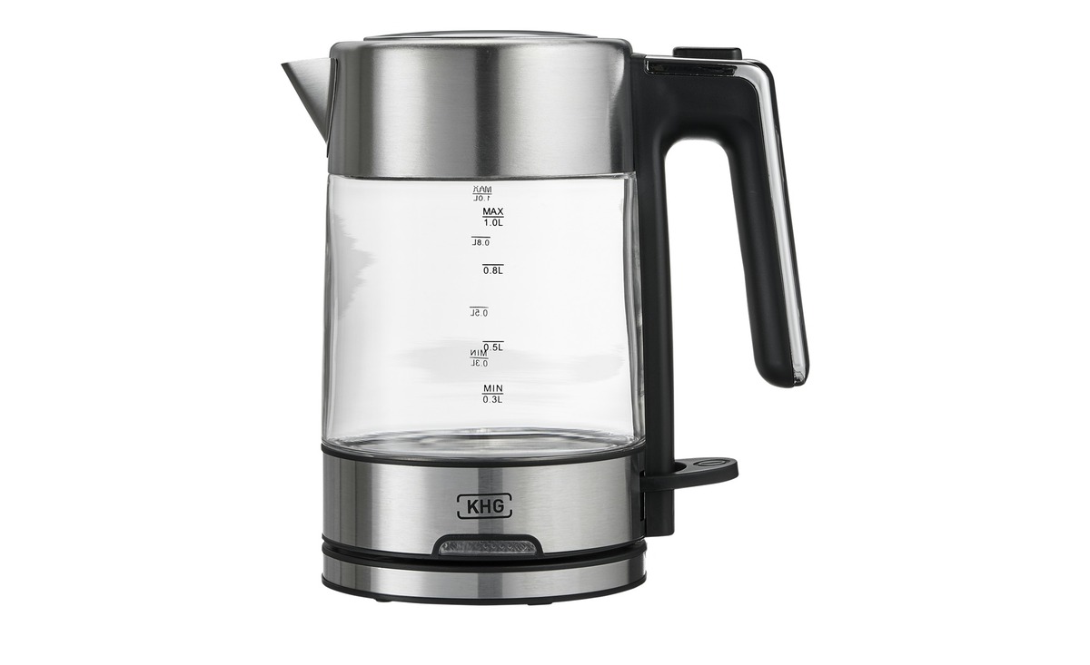 Bild 1 von KHG Wasserkocher  WK-106 GE silber Edelstahl, Glas , Kunststoff Maße (cm): B: 19,5 H: 21 T: 12,5 Sale
